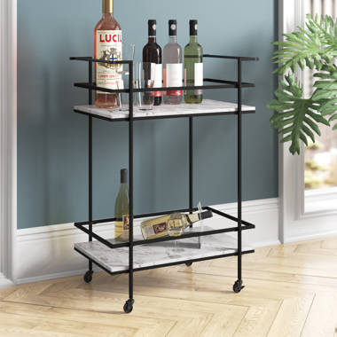 Wayfair bar cart with wine 2024 rack